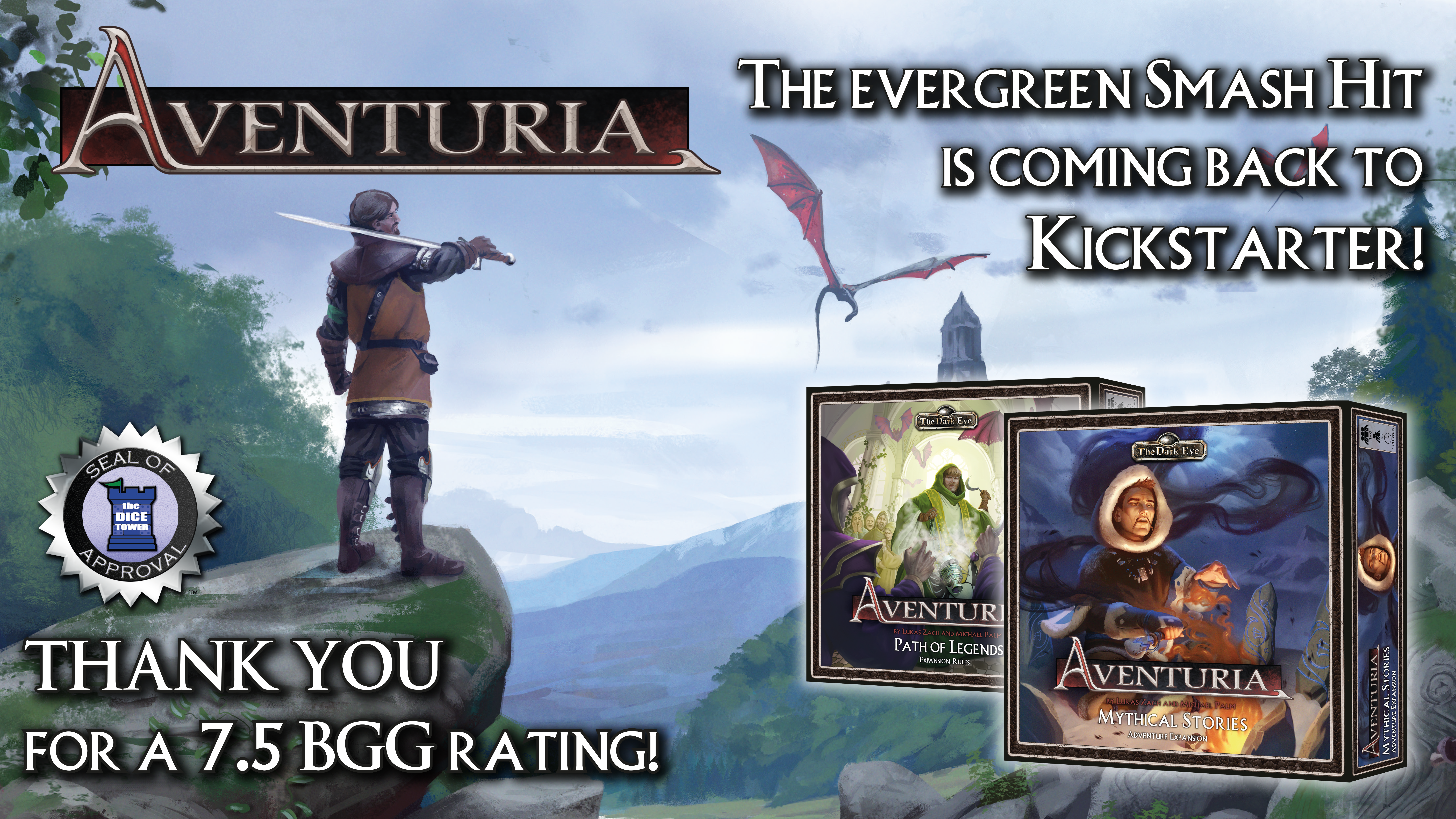 The evergreen smash hit Aventuria is coming back to Kickstarter!