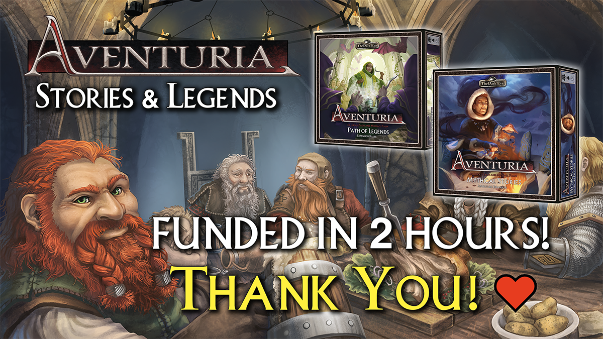 Aventuria Stories & Legends Kickstarter funded in 2 hours. Thank you!
