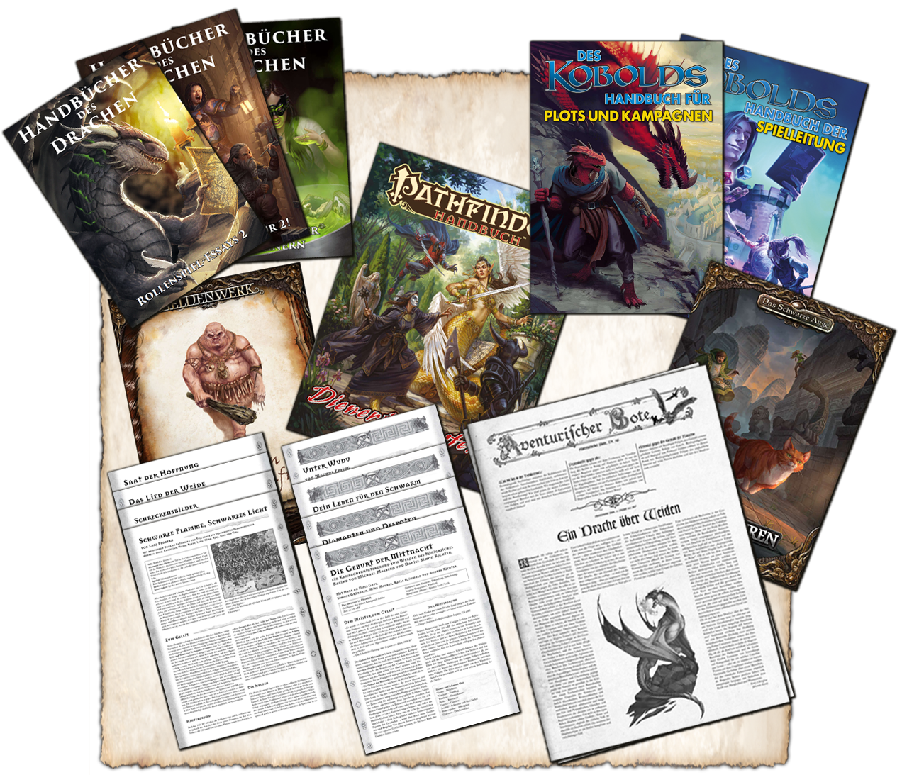 Neues im Digitalschuppen – Handbücher des Drachen II, des Kobolds Handbücher, DSA5 Abenteuer „Krallenspuren“, Heldenwerke und weiteres!